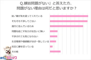 嫁姑のトラブルを防ぐために必要なこと」1位は…やっぱりアレ