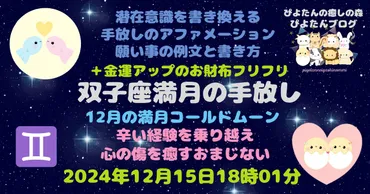 2024年双子座満月の願い事例文と書き方 コールドムーン