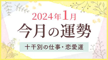 四柱推命】今月の運勢