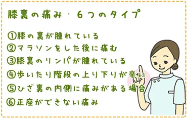 膝裏の痛み】つのタイプ別対処法