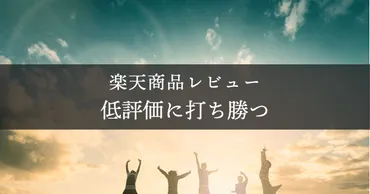 楽天低評価レビューに打ち勝つ方法