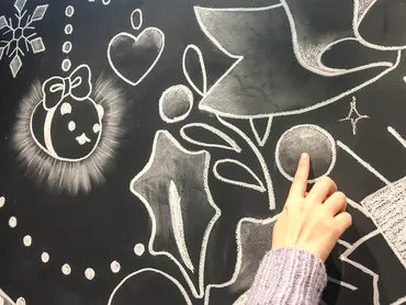 タイムラプス動画付き】グラデーションを使ったクリスマスデザインに挑戦ー゛かわいい黒板エントランス゛第二弾!