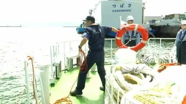 覚せい剤密輸の取締中の海中転落などを防止 鹿児島税関支署が水難救助訓練