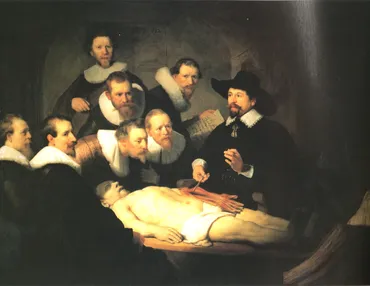 ニコラース・テュルブ博士の解剖学講義 レンブラント 絵画解説