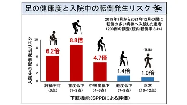 足の健康度は転倒リスクの高い患者における入院中の転倒発生を予測する ～下肢筋力、バランス能力、歩行能力の総合的な下肢機能評価が重要～ 