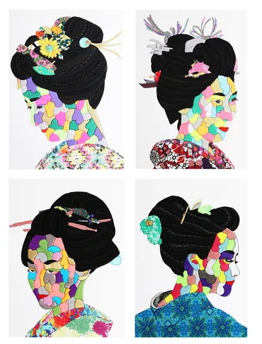 イワミズアサコ氏のキメコミアートとは？個展や作品の魅力に迫る！(？)イワミズアサコ氏、伝統技法と現代アートを融合