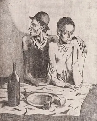 パブロ・ピカソ《人生》〜過去は影、今は決意、傷の上に立つ存在 