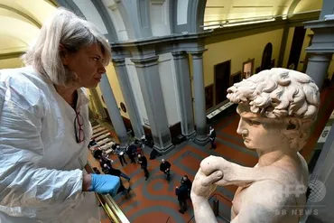 ミケランジェロの「ダビデ像」、高額な清掃作業 隔月で 写真10枚 国際ニュース：AFPBB News