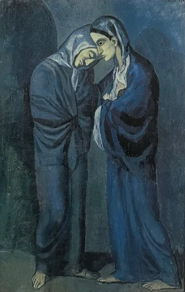 ピカソ「青の時代」とは？親友の死が与えた影響と作品に込められた意味とは？ピカソ、青の世界：絶望と孤独を表現した時代