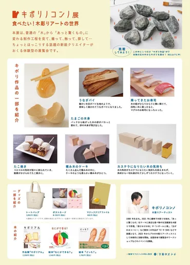 2/28～】広島三越で「キボリノコンノ展 食べたい！木彫りアート ...