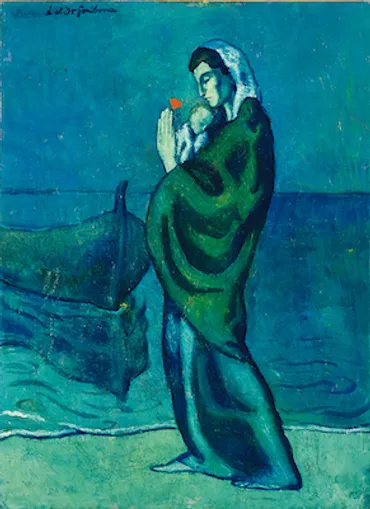 ピカソ《老いたギター弾き》〜青の時代は蒼く、今なお燃えている ...