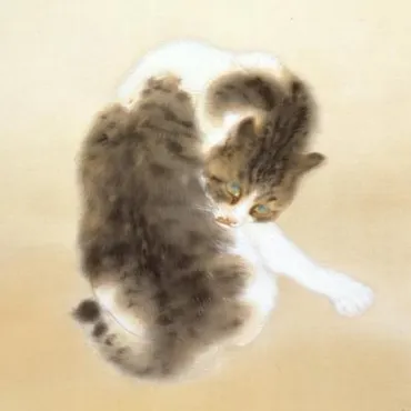 竹内栖鳳≪斑猫≫とアニマルパラダイス展@山種美術館 江戸時代・円山四条派から平成の終わりまでの日本画時間旅行 : 鴎庵