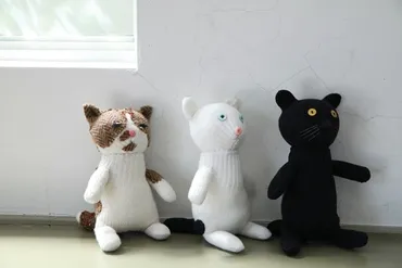 ねこ】大発明！軍手を切って縫うとネコのぬいぐるみができる。 